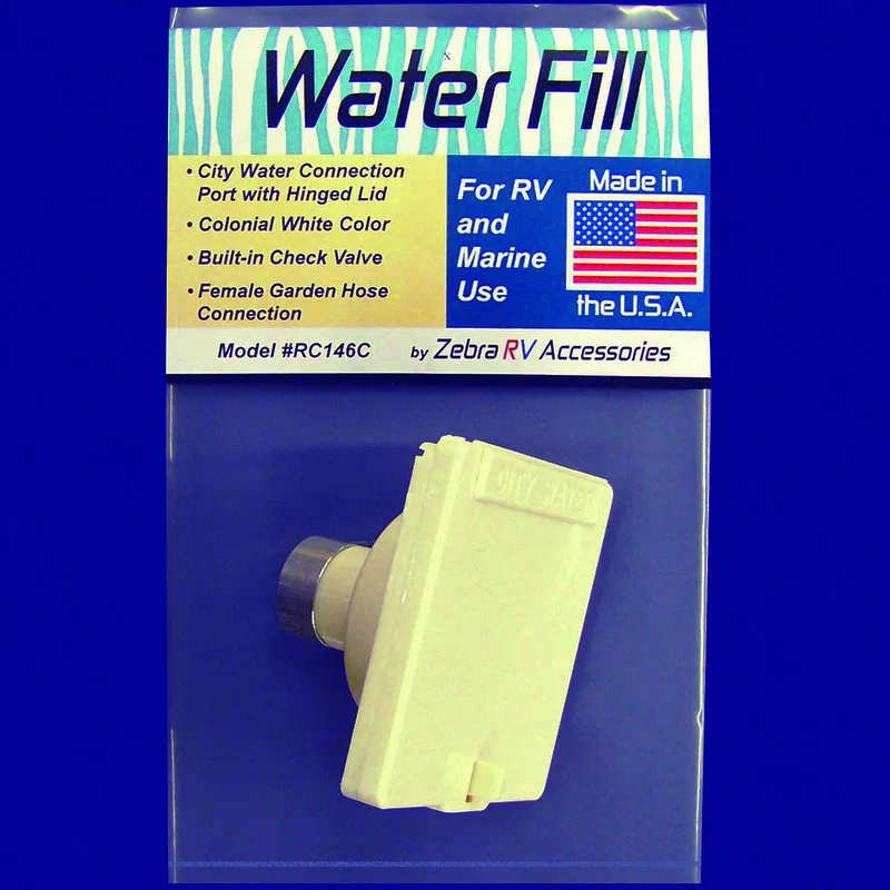RC146C – ZEBRA RV INC Fresh Water Inlet, Used For RV And Marine Fresh Water System Female Garden Hose Connection With...